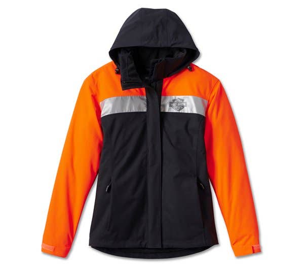 HARLEY-DAVIDSON WOMENS FULL SPEED II WATERPROOF RAIN JACKET