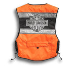 HARLEY-DAVIDSON MENS HI-VIS ORANGE HI-VIS VEST