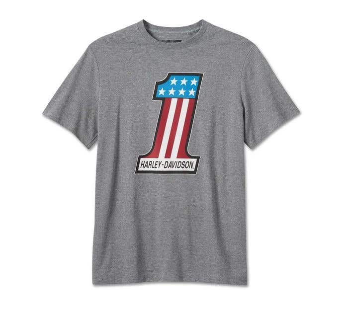 HARLEY-DAVIDSON MENS #1 RACING TEE
