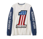 HARLEY-DAVIDSON MENS #1 RACING LONG SLEEVE TEE