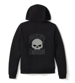 HARLEY-DAVIDSON WOMENS WILLIE G SKULL FULL ZIP FLEECE HOODIE
