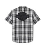 HARLEY-DAVIDSON MENS BAR & SHIELD PLAID SHIRT