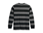 HARLEY-DAVIDSON MENS MENS STAPLE STRIPED TEE - BLACK BEAUTY STRIPE
