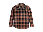 HARLEY-DAVIDSON MENS MENS STAPLE SHIRT - KHAKI PLAID