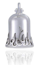 STEEL HORSE JEWELRY SILVER ROAD BELL WITH SILVER FLAMES