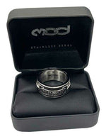 HARLEY-DAVIDSON MENS SKULL + CHAIN BAND RING