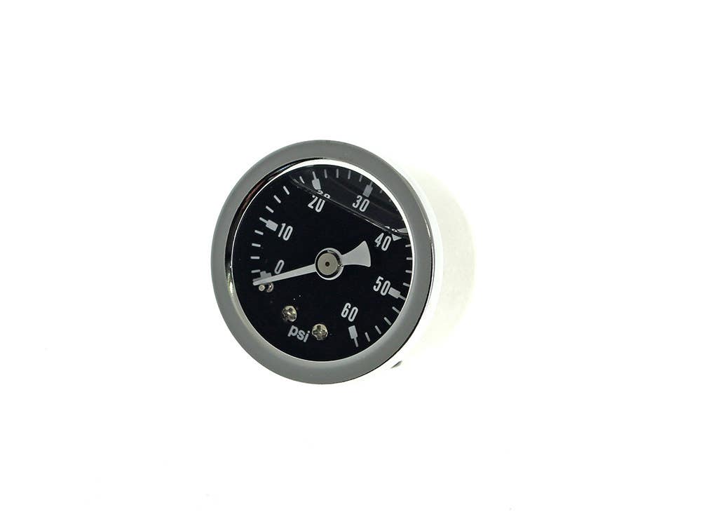 ROLLIES SPEED SHOP OIL PRESSURE GAUGE 0-60PSI CHR