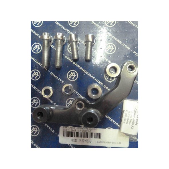 PERFORMANCE MACHINE LEFT HAND FRONT CALIPER MOUNT.