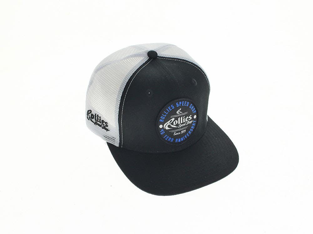 ROLLIES SPEED SHOP CAP ROLLIES 45TH ANNIV BLK W/WHITE