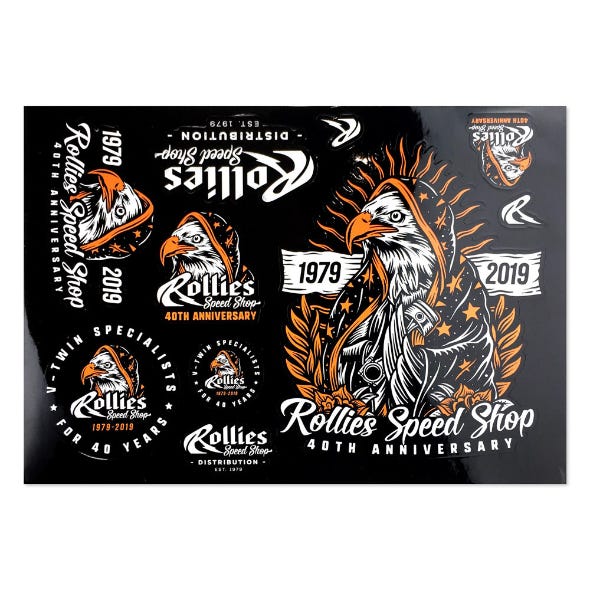 ROLLIES SPEED SHOP ROLLIES STICKER SHEET 1