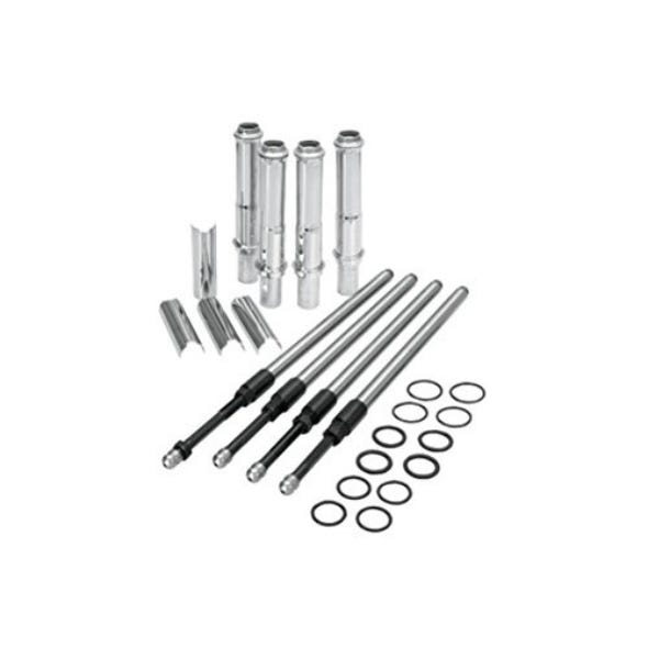 S&S CYCLE PERFORMANCE QUICKEE ADJUSTABLE PUSHROD KIT - CHROME. FITS TWIN CAM 1999-2017.