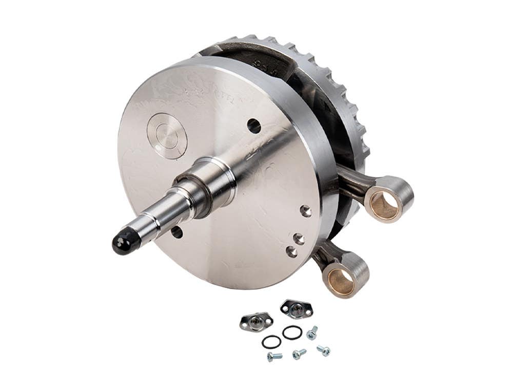S&S CYCLE PERFORMANCE 106CI STROKER FLYWHEEL ASSEMBLY - 4-1/2IN. STROKE. FITS TWIN CAM DYNA 1999-2005 & TOURING 1999-2006.