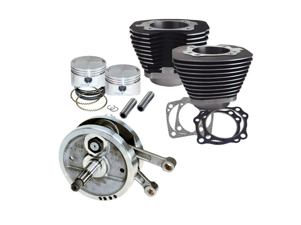 S&S CYCLE PERFORMANCE 96IN. SIDEWINDER BIG BORE STROKER KIT - BLACK. FITS BIG TWIN 1984-1999