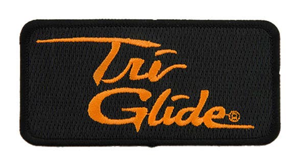 HARLEY-DAVIDSON 4 IN EMBROIDERED TRI GLIDE EMBLEM SEW-ON PATCH
