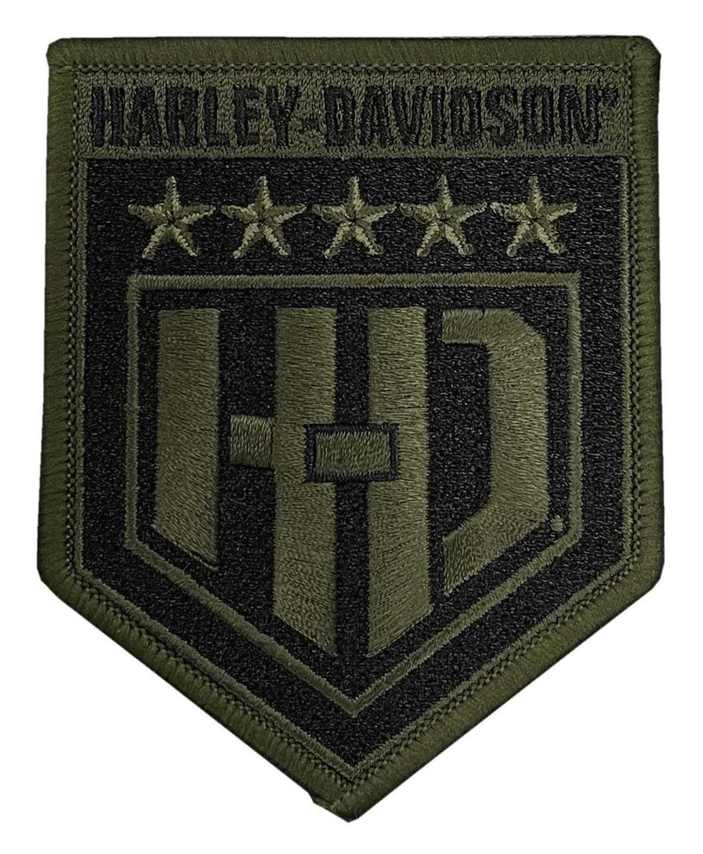 HARLEY-DAVIDSON 3.5 IN. H-D MILITARY SHIELD EMBLEM SEW-ON PATCH