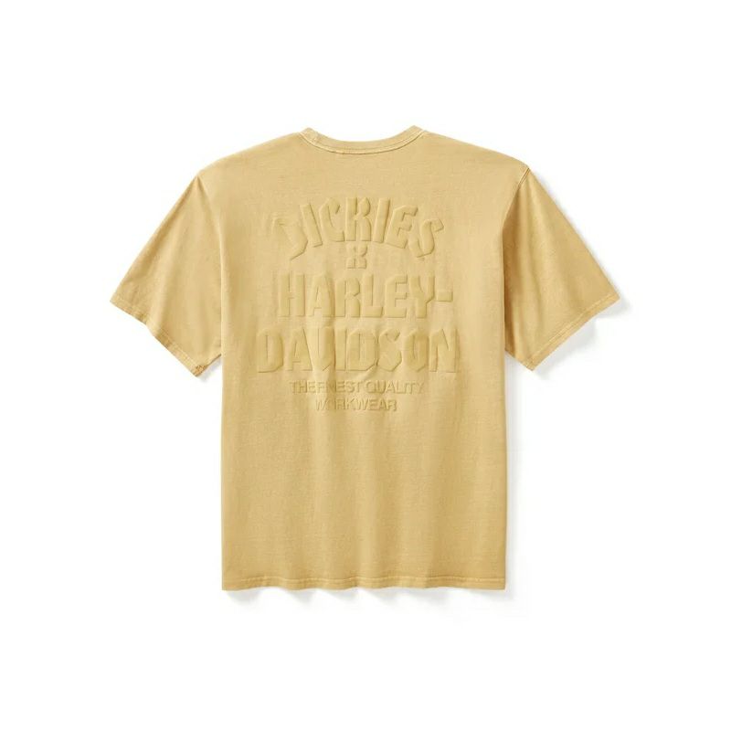 Harley-Davidson Men's Dickies x H-D Heavyweight Pigment Dyed Tee - Gold