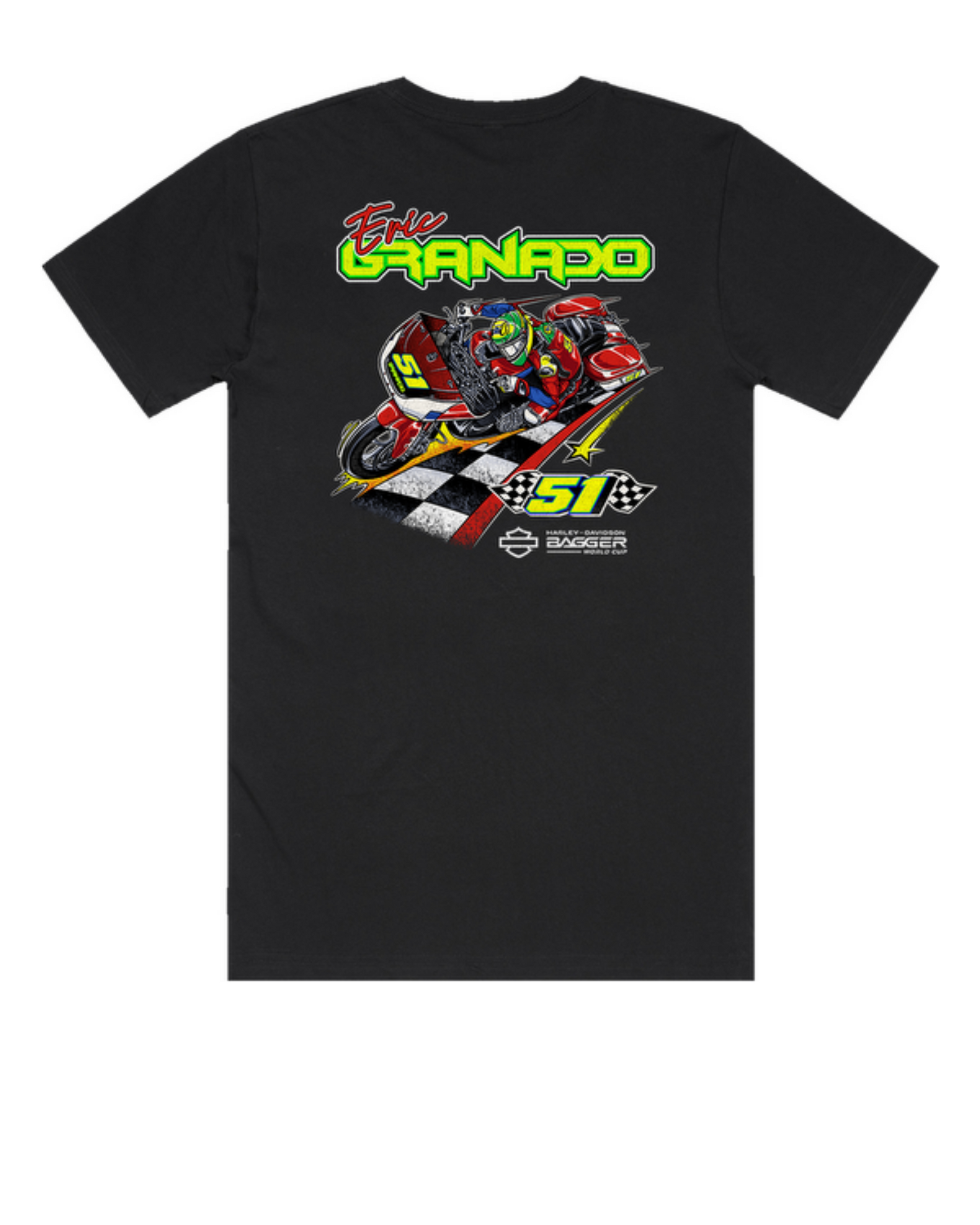 Joe Rascal Racing Eric Granado #51 Official Bagger World Cup Tee - Black