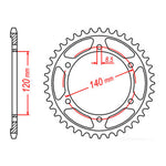 Mtx 846 Steel Rear Sprocket 520 38T