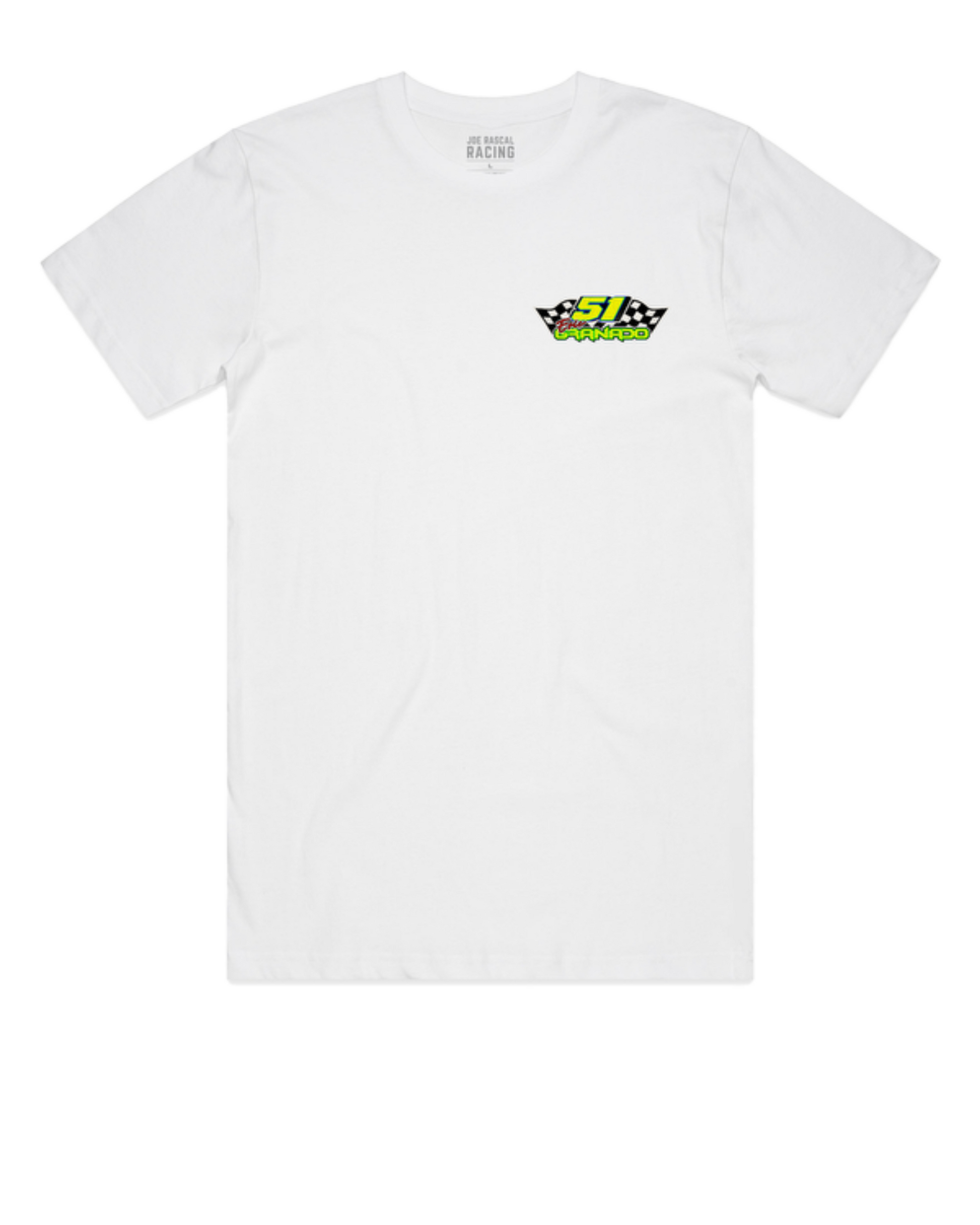 Joe Rascal Racing Eric Granado #51 Official Bagger World Cup Tee - White