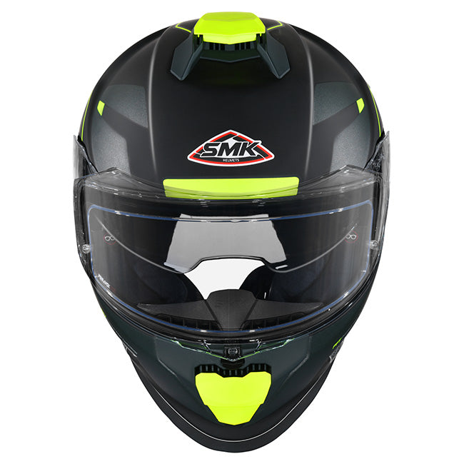 SMK Titan Helmet - Firefly MA284-Full Face – XS Matte Black/Green