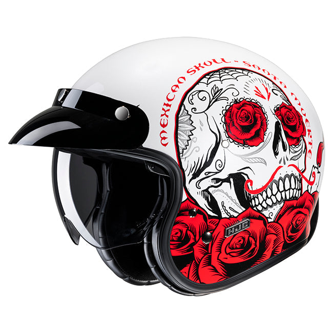 HJC V31 Helmet - Desto MC-1-Open Face – XS White/Red