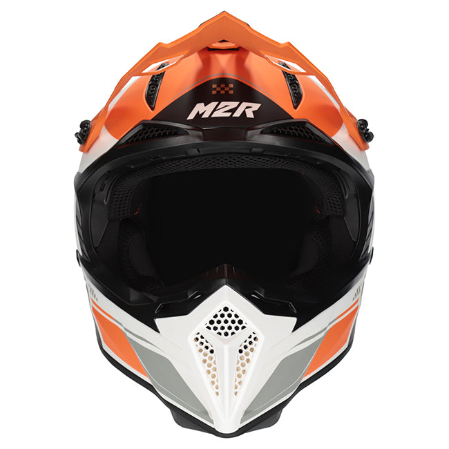M2R X2.1 Helmet - Pulse PC-8F-MX/Off-Road – XS Orange/Whilte/Silver