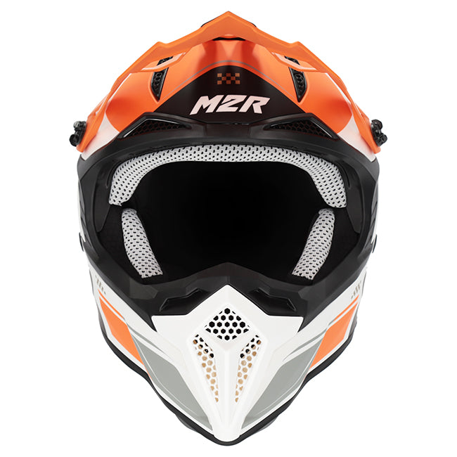 M2R X2.1 Youth Helmet - YL - Pulse PC-8F-MX/Off-Road – YL Orange/Whilte/Silver