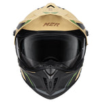 M2R Navigator Helmet - Venture PC- 4F-Adventure – XS Sand/Black/Green