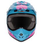 M2R MX2 Junior Helmet - Speed Racer Bunny PC-2-MX/Off-Road – YS Blue/Pink