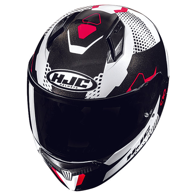 HJC C10 Helmet - Aspa MC-1-Full Face – XS White/Black/Red