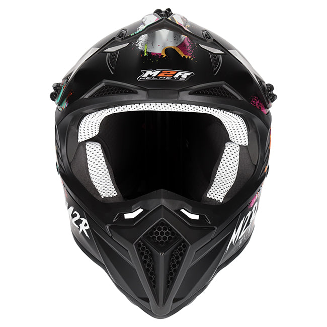 M2R X2.1 Youth Helmet - Graffiti PC-1-MX/Off-Road – YS Black