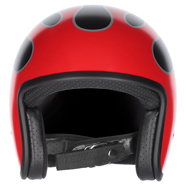 M2R Prime Helmet - Flamed PC-1-Open Face – XS Black/Red