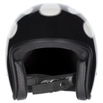 M2R Prime Helmet - Flamed PC-6-Open Face – XS White/Black/Silver