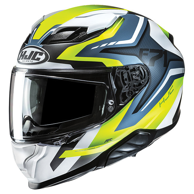 HJC F71 Helmet - Fes MC-3HSF - White/Hi