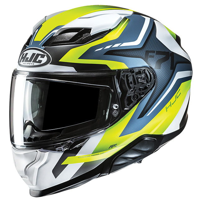 HJC F71 Helmet - Fes MC-3HSF - White/Hi