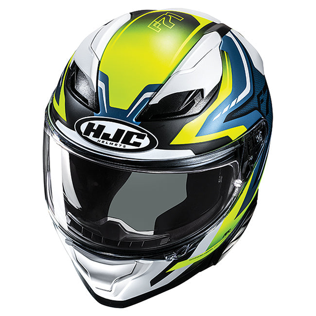 HJC F71 Helmet - Fes MC-3HSF - White/Hi-Full Face – XS White/Hi-Vis