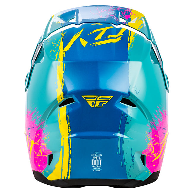 Fly Racing Kinetic Helmet 2026 - Drip-MX/Off-Road – YS Turquoise/Pink/Yellow