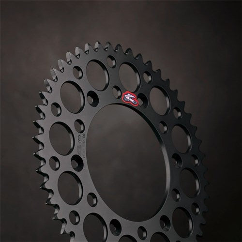 RENTHAL REAR SPROCKET MX ULTRALIGHT GROOVED BLK 48T (112U-520-48GEBK)