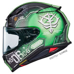 Shoei NXR2 Helmet - MS-06C-6 Gundam Zaku II TC-4-Full Face – XS Green/Black