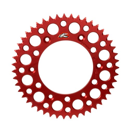RENTHAL REAR SPROCKET MX ULTRALIGHT GROOVED RED 48T (154U-520-48GRRD)