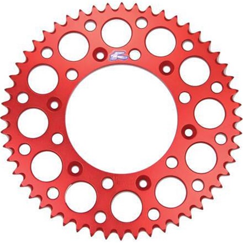 RENTHAL REAR SPROCKET MX ULTRALIGHT GROOVED RED 48T (WILL BECOME 154U52048GRRD) (154V-520-48GRRD) [ONC01] #
