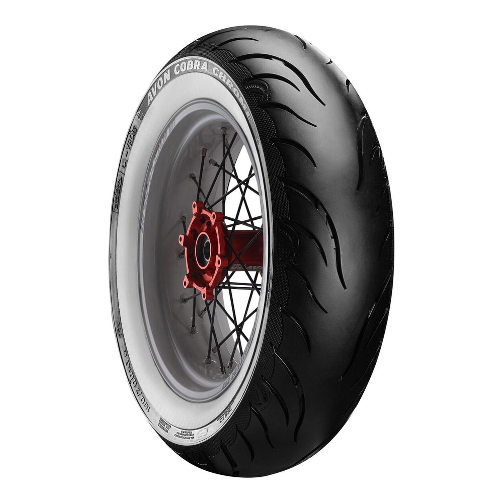 Avon Cobra Chrome 150/80R16 White Wall Rear Tyre (71V Rating) AV92