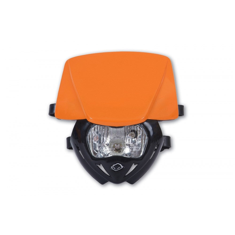 /UFO PANTHER HEADLIGHT BASE BLK / ORG 98-19 UPPER