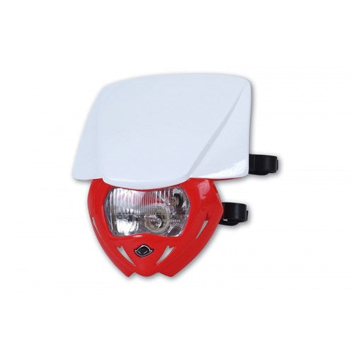 UFO PANTHER HEADLIGHT BASE RED 00-19 CR/CRF / UPPER WHT