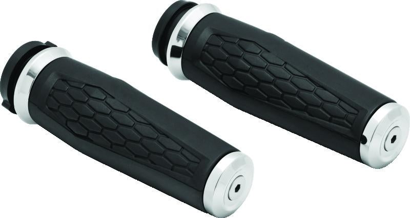 Kuryakyn Hex Grips Throttle-By-Wire Chrome