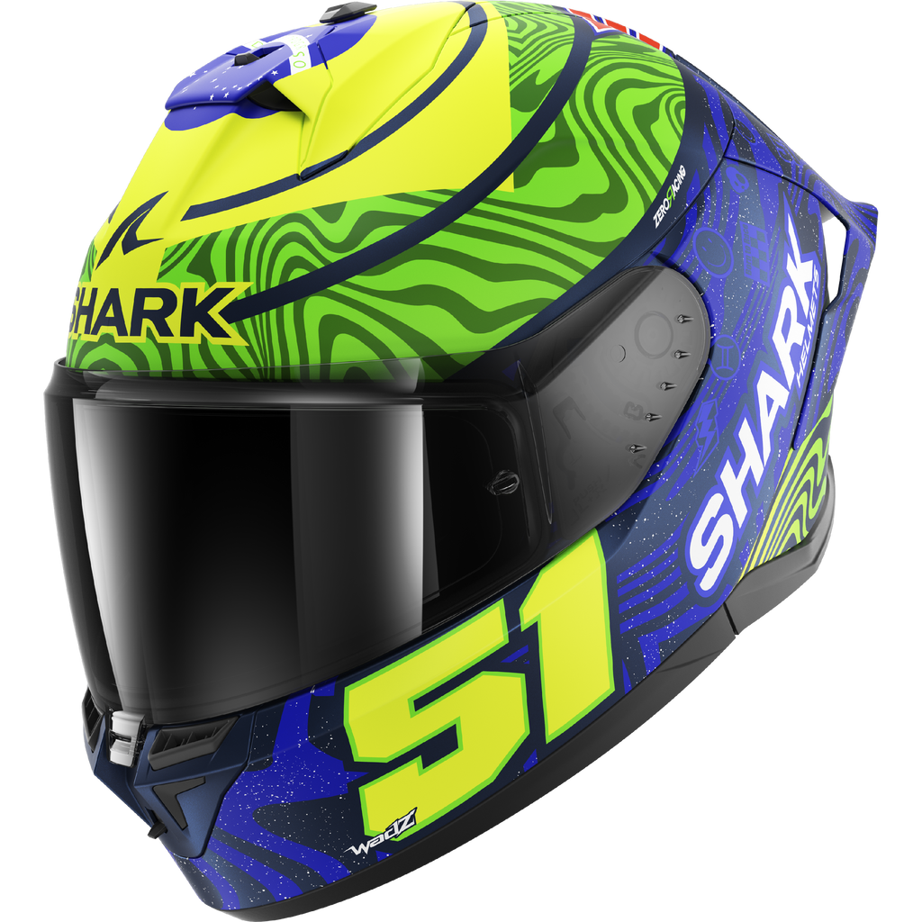 SHARK SKWAL CUP Eric Granado Replica Helmet – Matte Blue / Green / Yellow