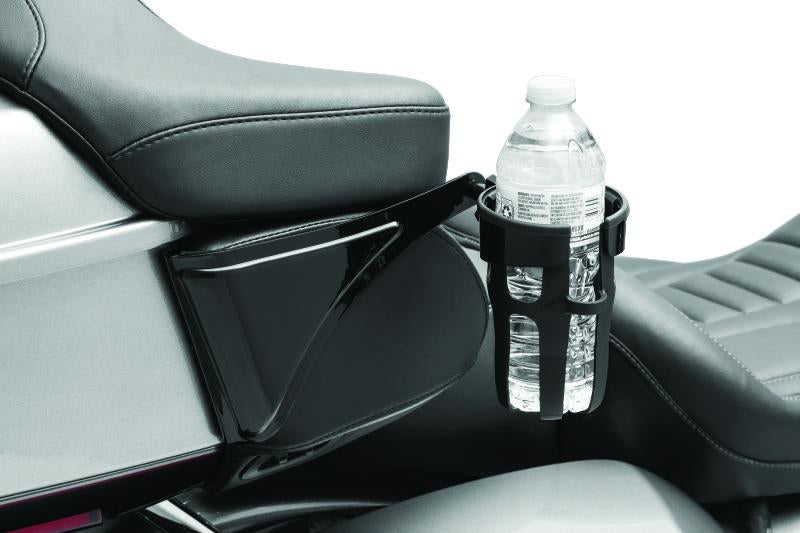 Kuryakyn Reflex Drink Holder Right Side HD Touring Passenger Mount 14 and Up Gloss Black