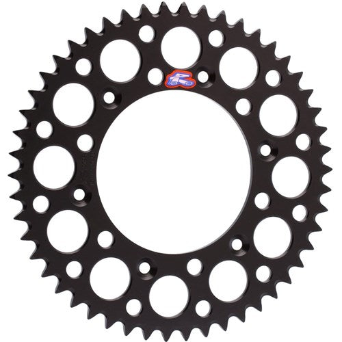 RENTHAL REAR SPROCKET MX ULTRALIGHT GROOVED BLK 53T (224U-520-53GPBK)