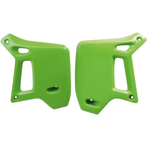 UFO KAWASAKI RADIATOR SHROUDS KDX200 90-94 GRN