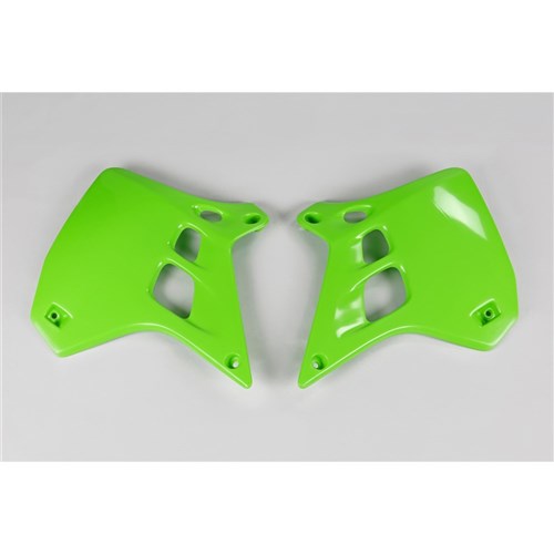 UFO KAWASAKI RADIATOR SHROUDS KX250 90-91 GRN